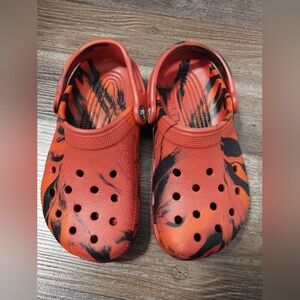 Kids Red and Black Crocs Clogs